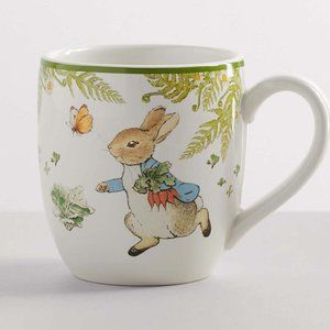 Pottery Barn Easter Beatrix Potter Peter Rabbit Stoneware Mug 21 oz Large New